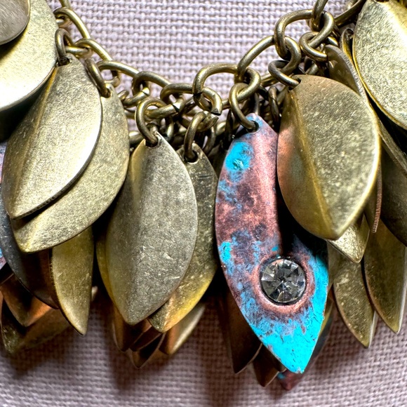 NWT Coldwater Creek Laurel Leaf Statement Necklace - Picture 2 of 4